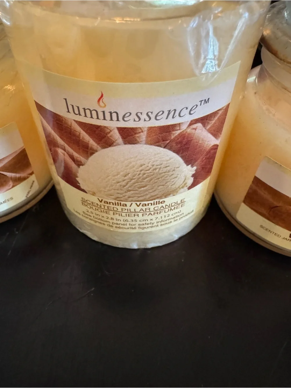 Luminessence Vanilla Scented Cream Candle Trio